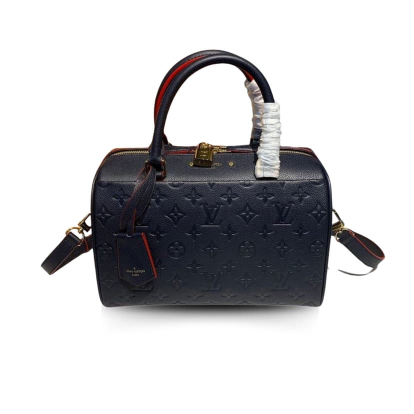 Louis Vuitton Speedy Bandouliere 25 Monogram Empreinte Navy Blue