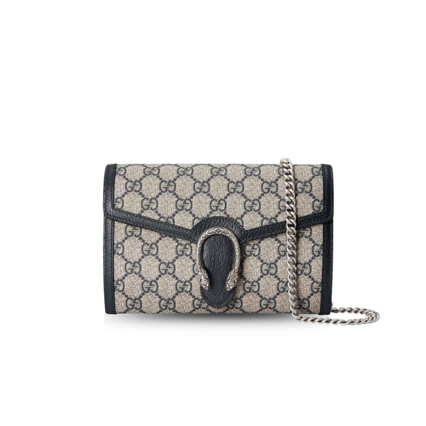 Gucci Dionysus GG Chain Wallet Beige And Blue 401231 K9GSN 4075