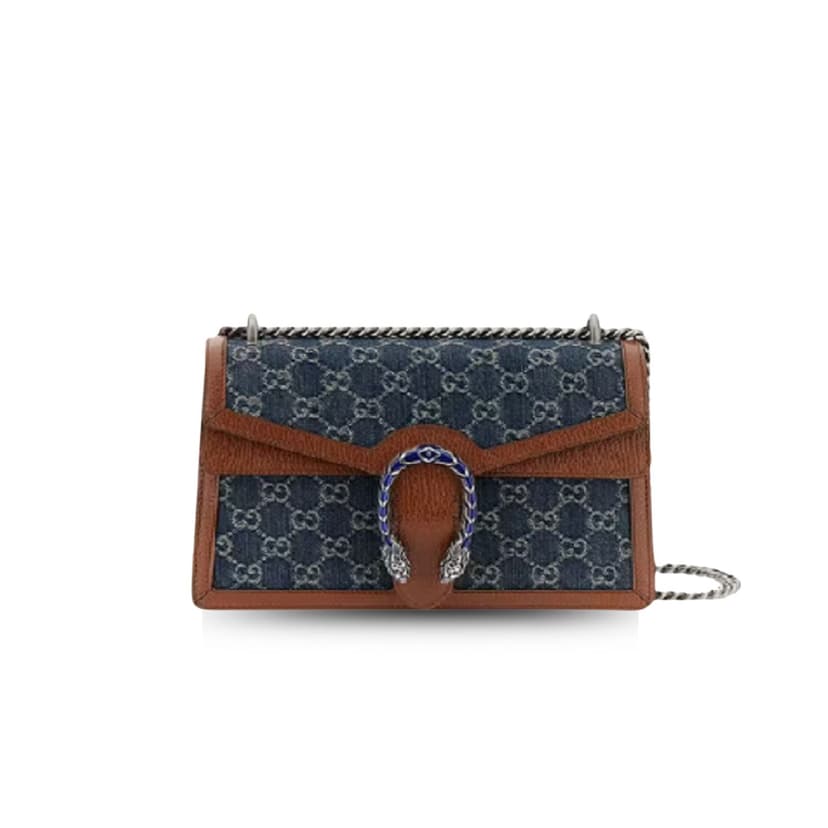 Gucci Dionysus Small Shoulder Bag Dark Blue And Ivory Eco 400249 2KQFN 4483