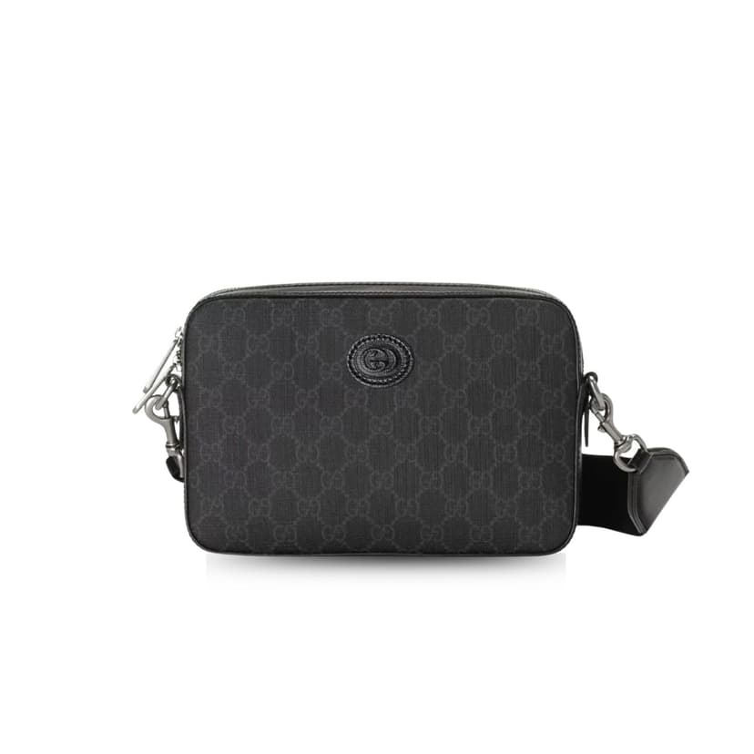 Gucci Shoulder Bag With Interlocking G Black 703468 92THF 1000