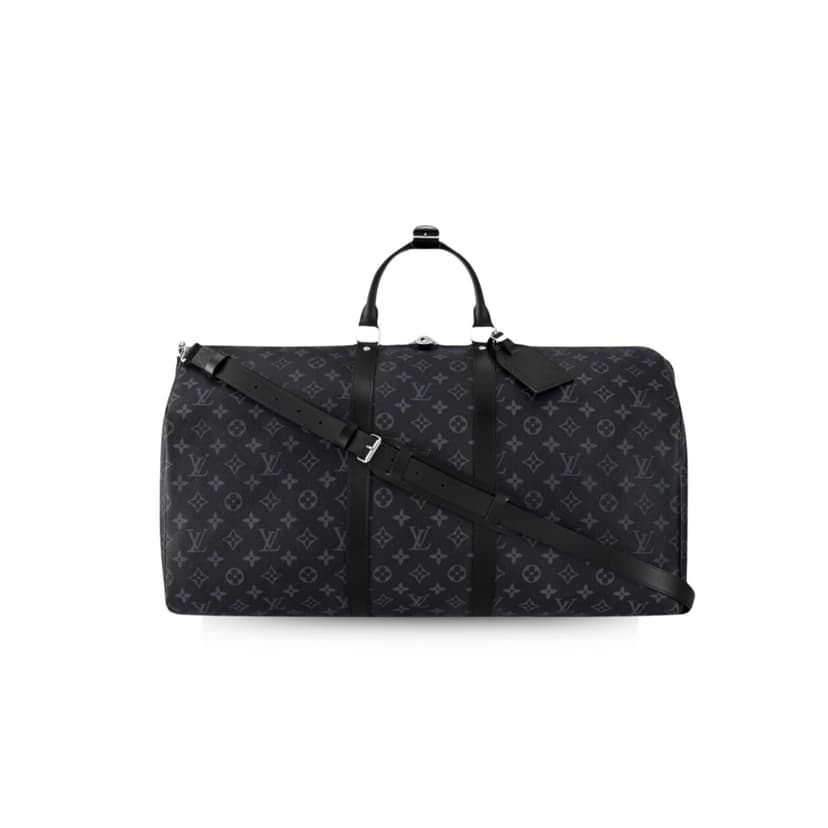 Louis Vuitton Keepall Bandouliere 55 Monogram Eclipse Canvas Black M40605