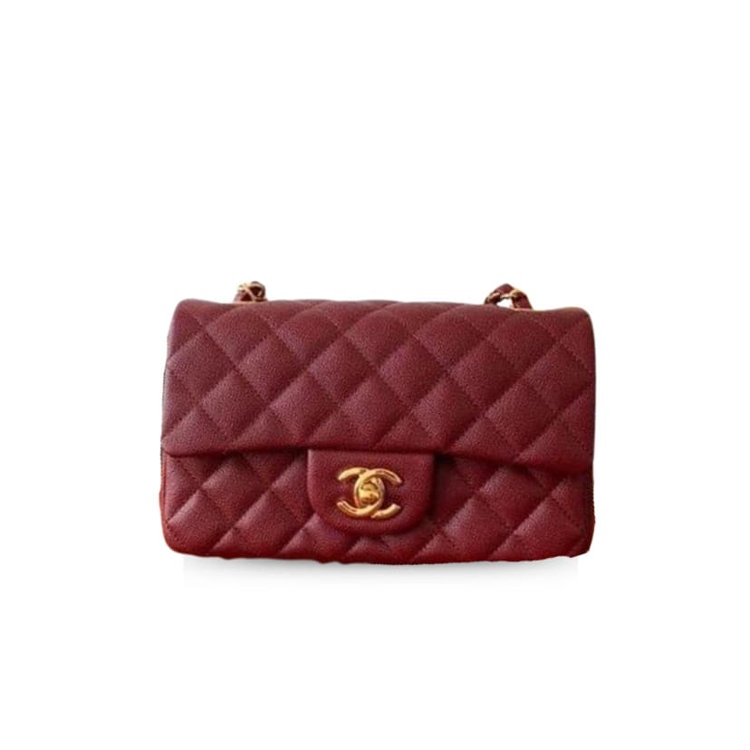 Chanel Classic HandBag Gold Toned Hardware Burgundy