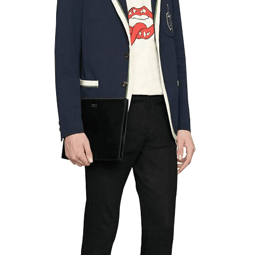 Gucci Marmont Pouch Black For Men, Men's Pouch 12in/30cm GG