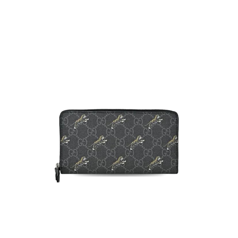 Gucci Ophidia GG Zip Around Wallet Light Blue For Men 8in/19cm GG