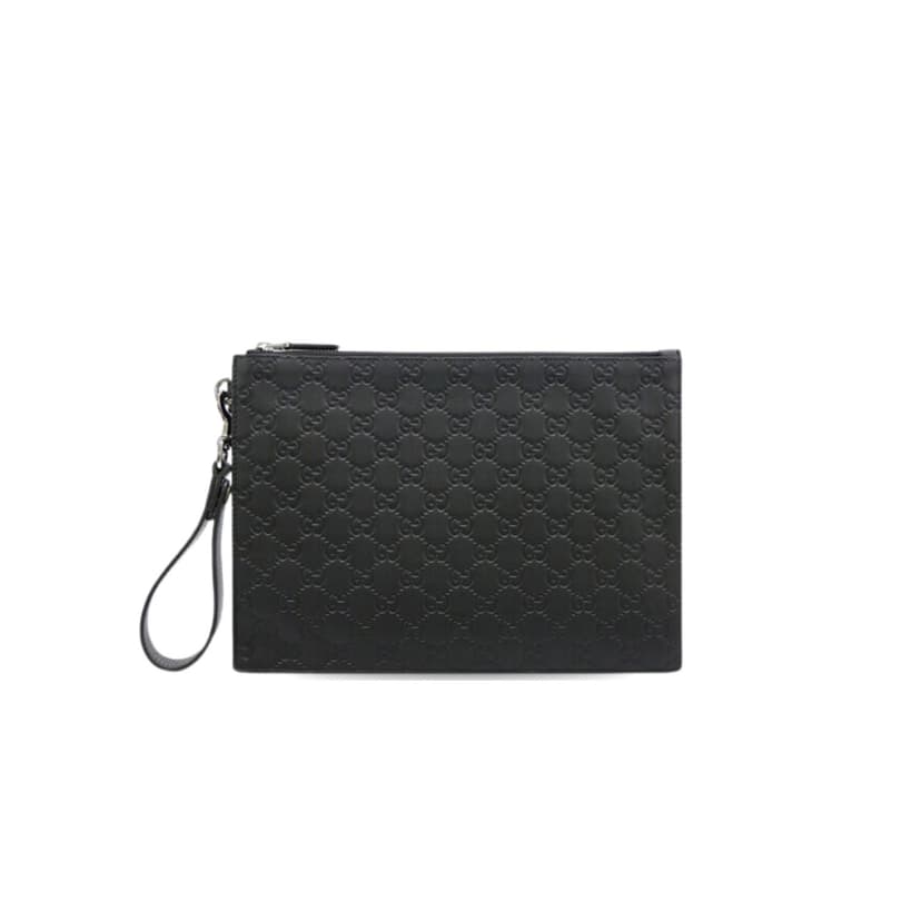 Gucci Microguccissima Pouch Black For Men, Men's Pouch 12in/31cm GG
