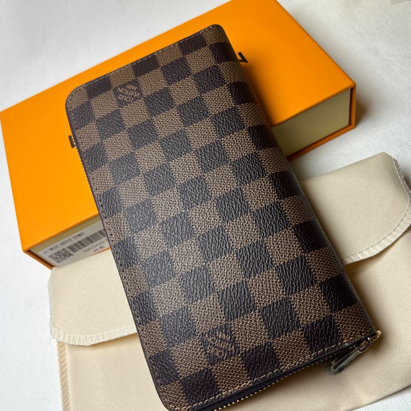 Louis Vuitton Zippy Wallet Canvas Brown For Women, Women's Wallet 4.1in/10.5cm LV N60046