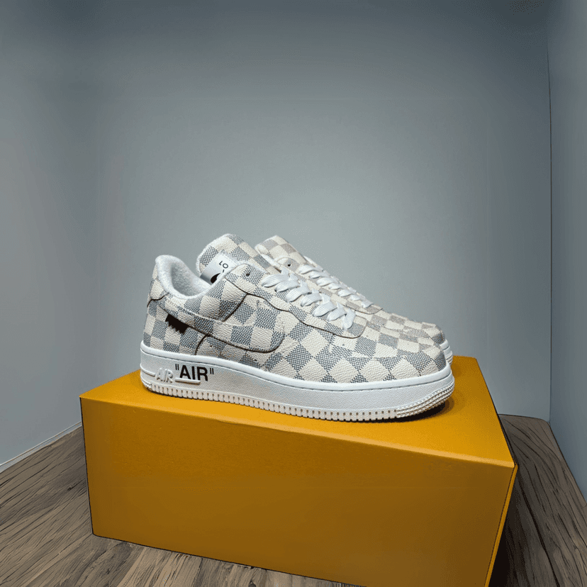 Louis Vuitton And Nike “Air Force 1” By Virgil Abloh Ivory For Men, Men’s Shoes