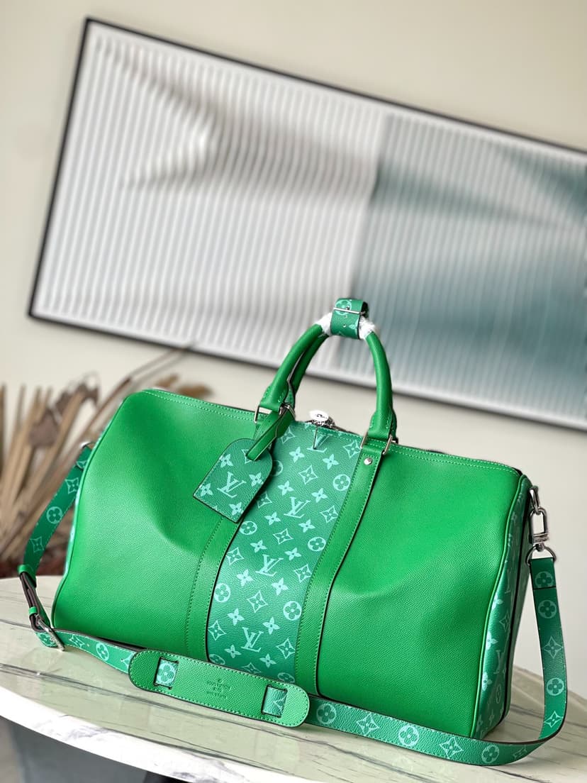 Louis Vuitton Keepall Bandouliere 45 Green For Women 17.7in/45cm M31046