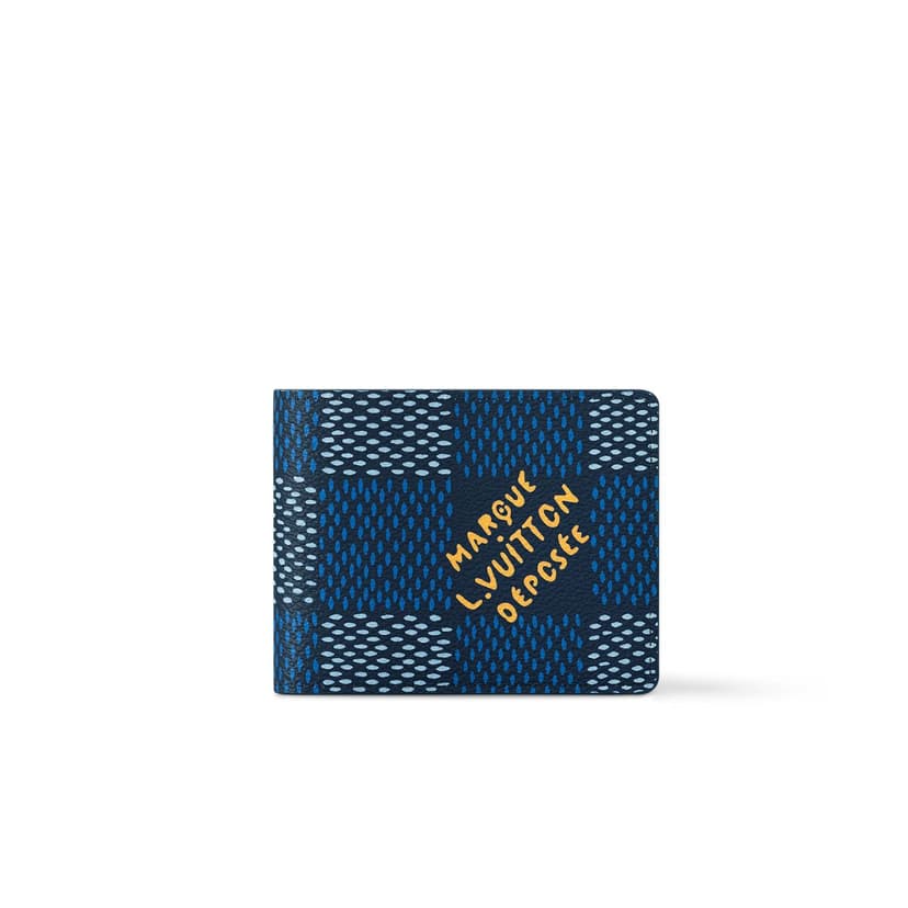 Louis Vuitton Multiple Wallet Blue For Men 4.5 Inches/ 11.5 Cm N40676