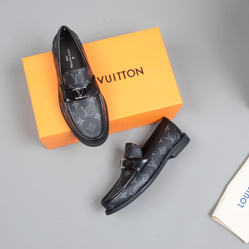 Louis Vuitton Monte Carlo Mocassin Canvas Black For Men