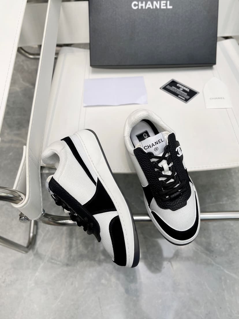 Chanel Sneakers White/Black For Women, Women's Shoes