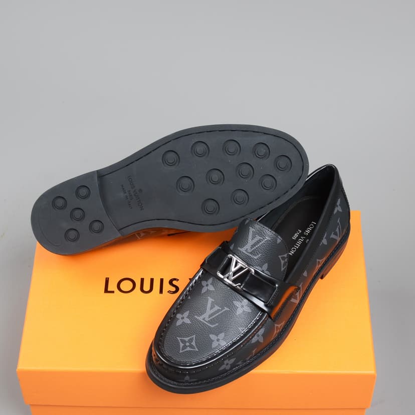 Louis Vuitton Monte Carlo Mocassin Canvas Black For Men