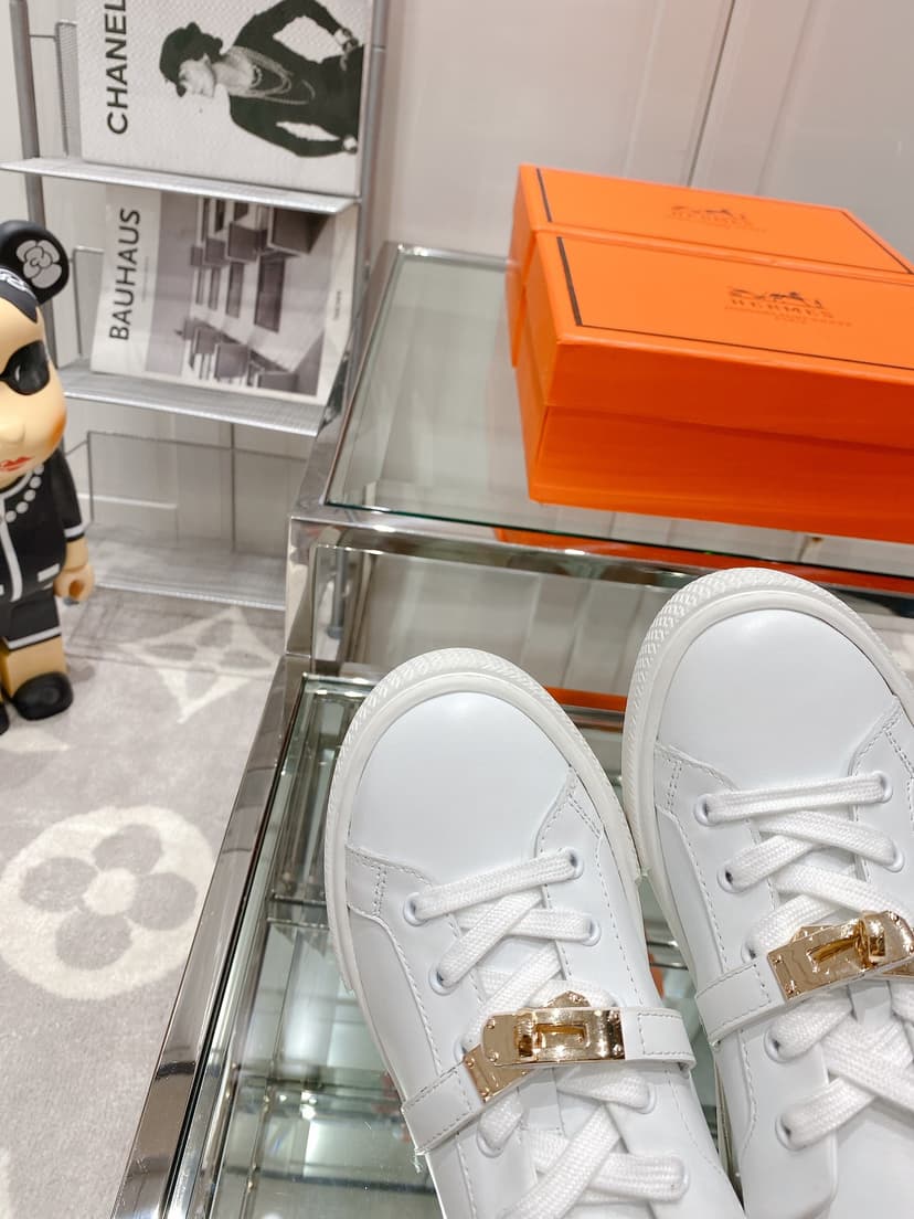 Hermes Day Sneaker White For Men H212257Z 90360