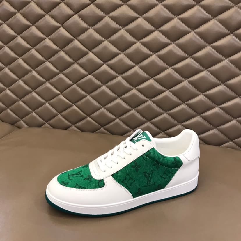 Louis Vuitton Rivoli Sneaker Monogram Metallic Canvas Green/White For Men LV