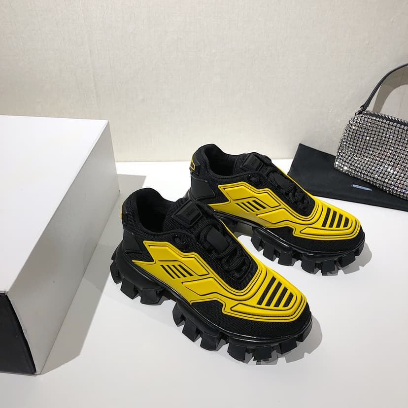 Prada Cloudbust Thunder Sneakers Yellow/Black For Women 2.4in/60mm PRD 2EG293_3LFV_F0010