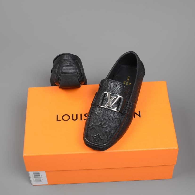 Classic Black Moccasin Shoes - 1A9F9Q