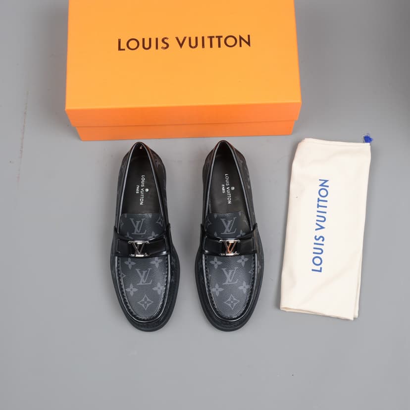 Louis Vuitton Monte Carlo Mocassin Canvas Black For Men