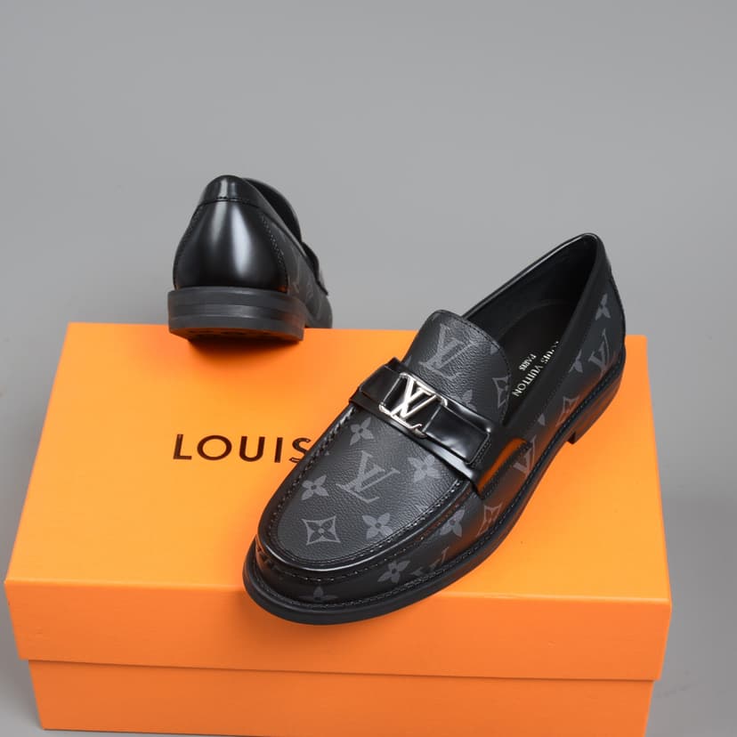 Louis Vuitton Monte Carlo Mocassin Canvas Black For Men