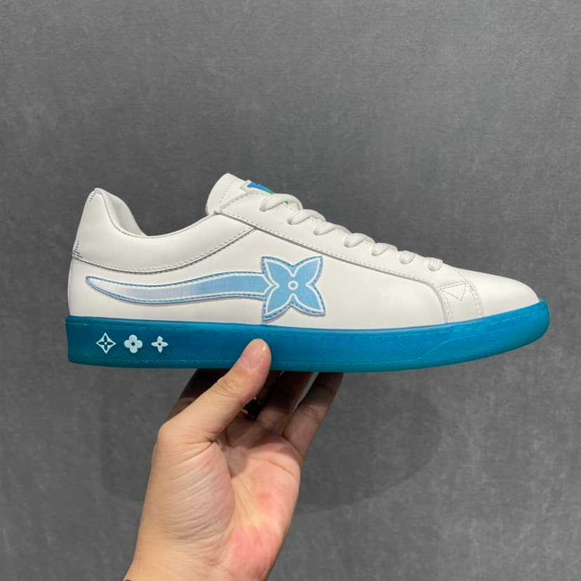 Louis Vuitton Luxembourg Samothrace Sneaker Blue For Men LV 1A9FZ5