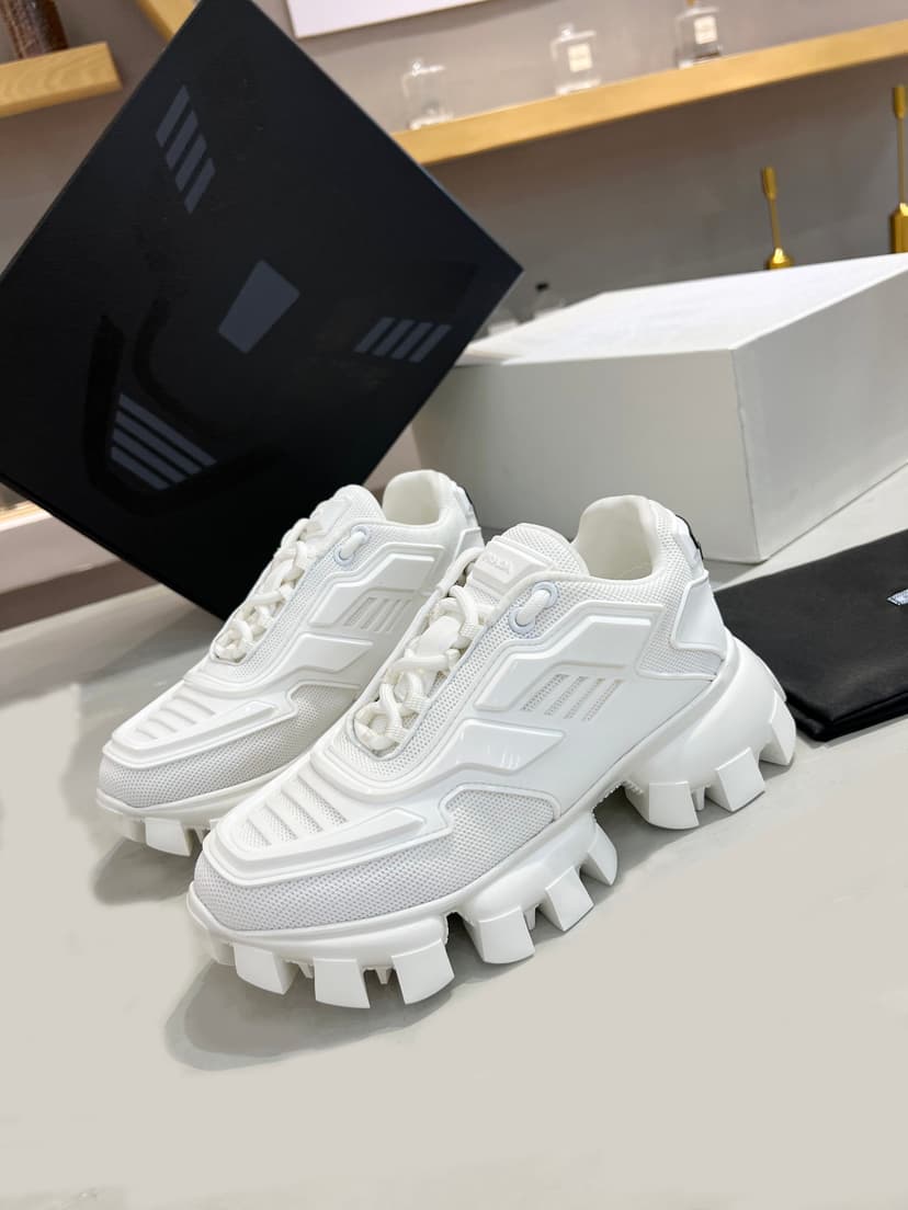 Prada Cloudbust Thunder Sneakers White For Women PRD ?1E819L_3KR2_F0009_F_050