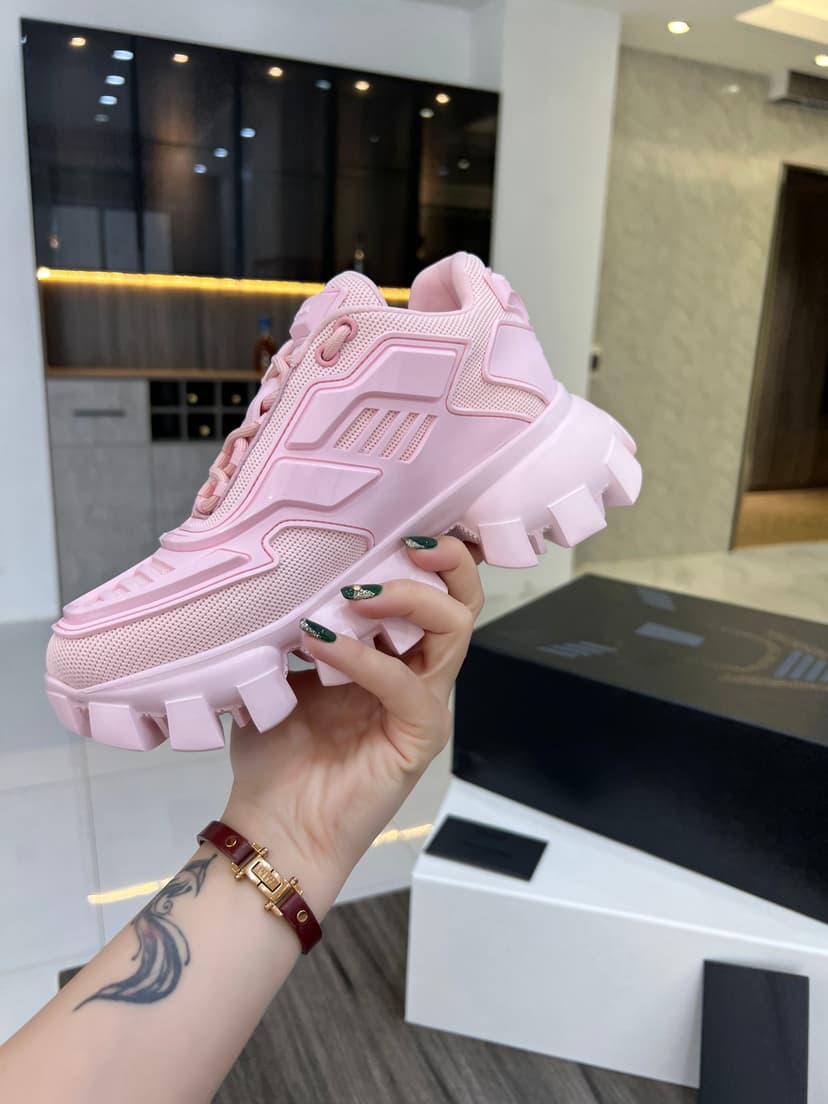 Prada Cloudbust Thunder Sneakers Pink For Women PRD 1E819L_3KR2_F0E18_F_050