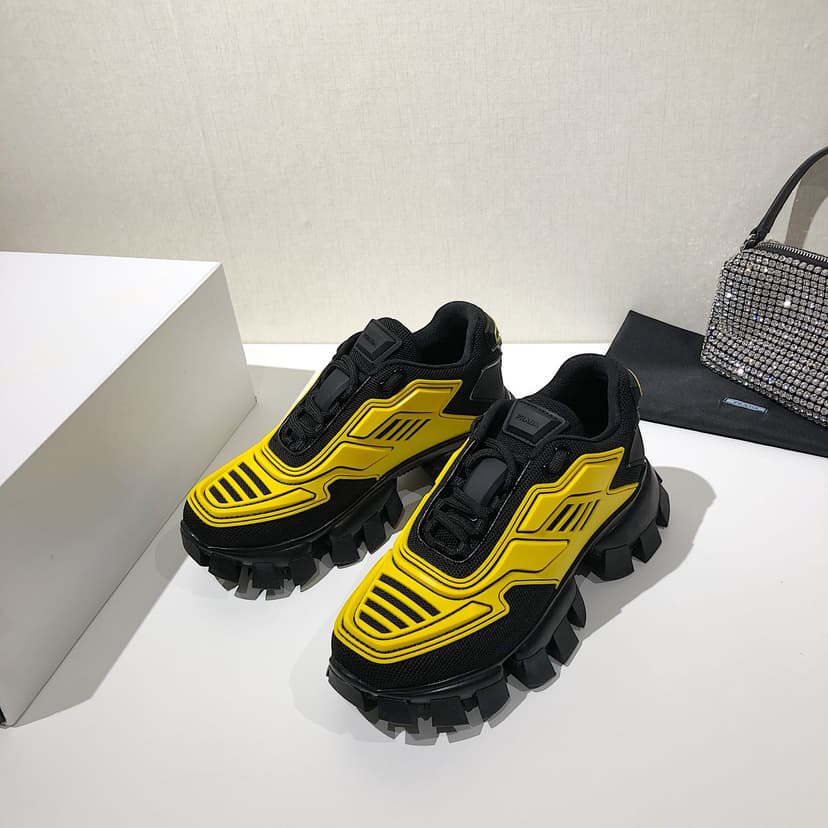 Prada Cloudbust Thunder Sneakers Yellow/Black For Women 2.4in/60mm PRD 2EG293_3LFV_F0010