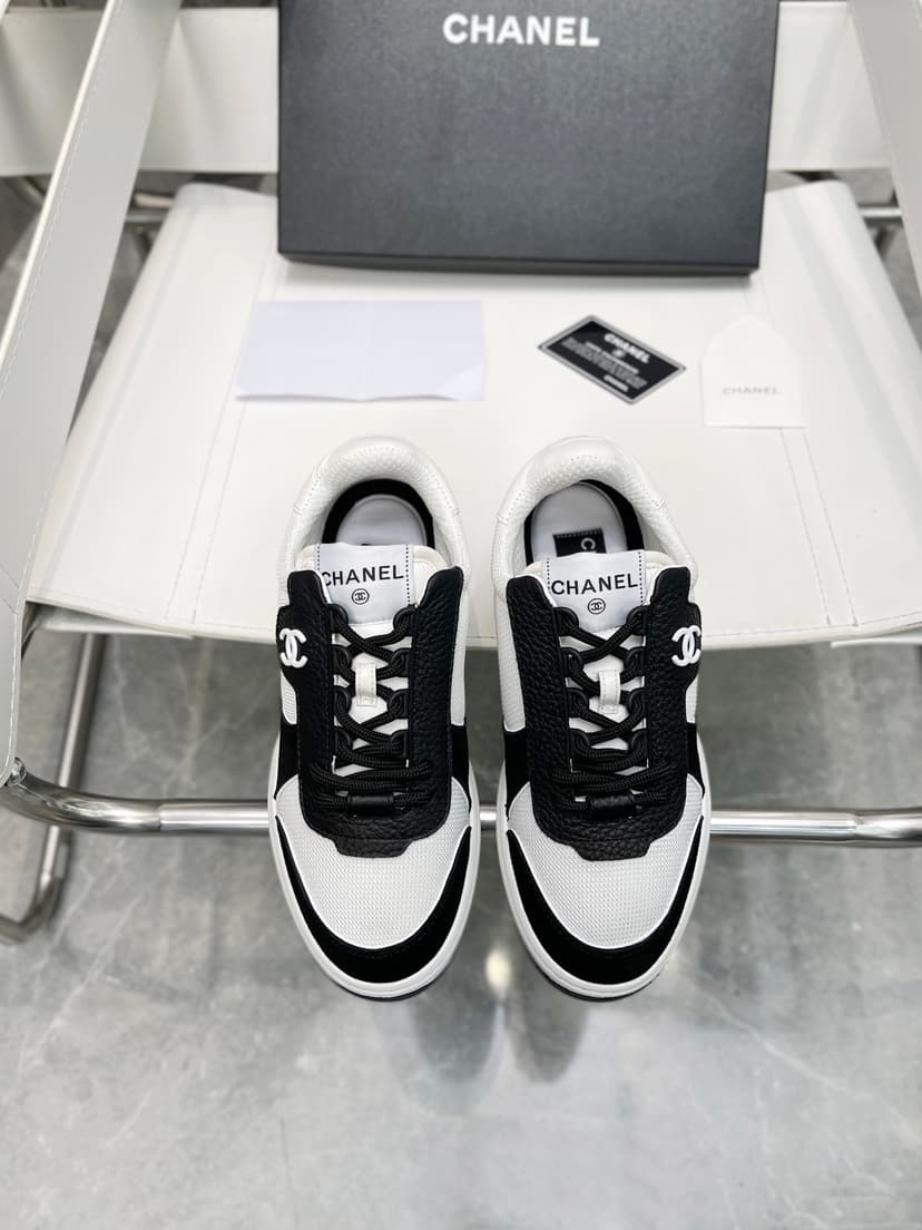 Chanel Sneakers White/Black For Women, Women's Shoes