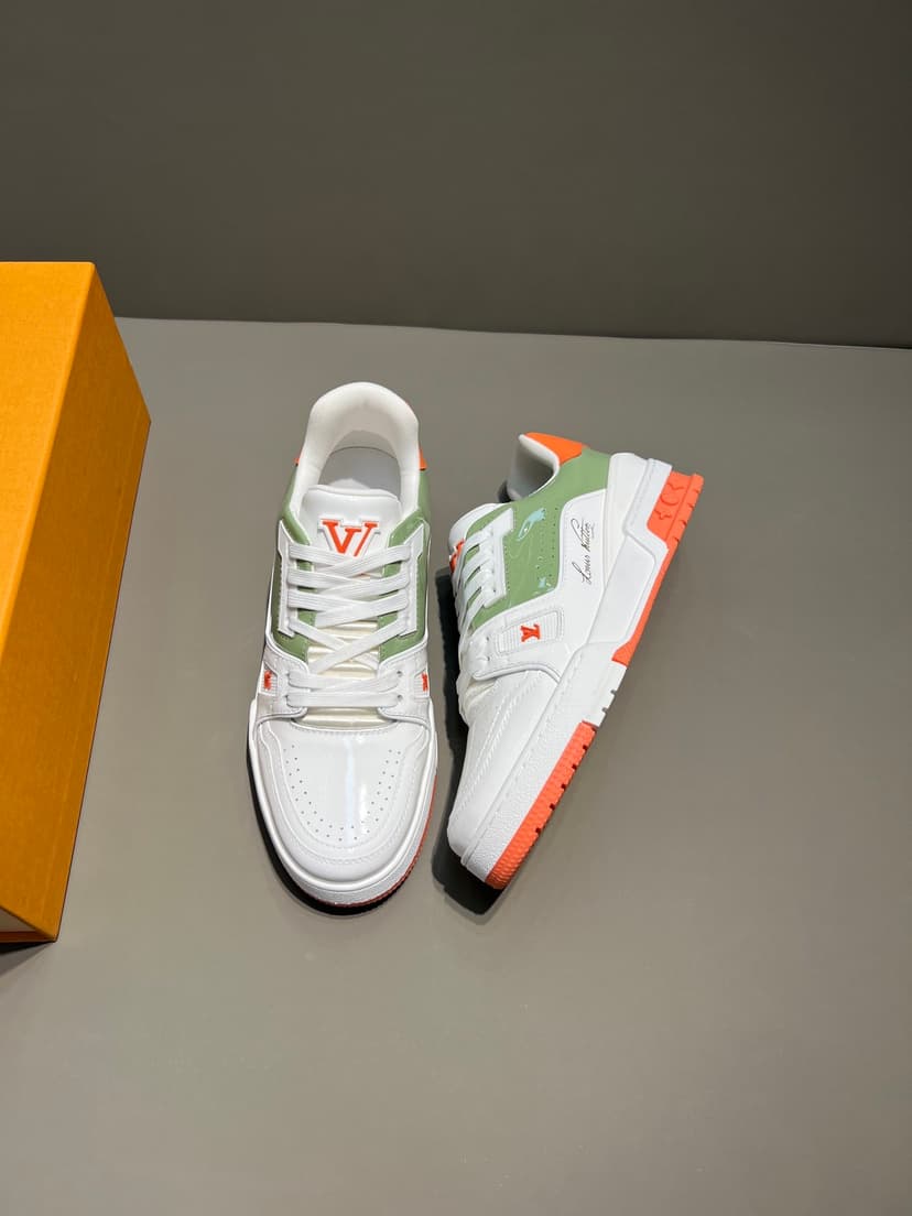 Louis Vuitton Trainer Sneaker Mix Of Materials Multi Color For Men LV