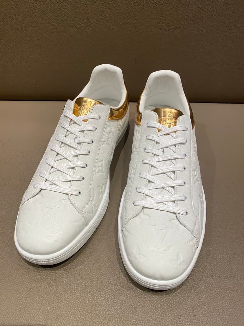 Louis Vuitton Luxembourg Sneaker White/Gold For Men LV