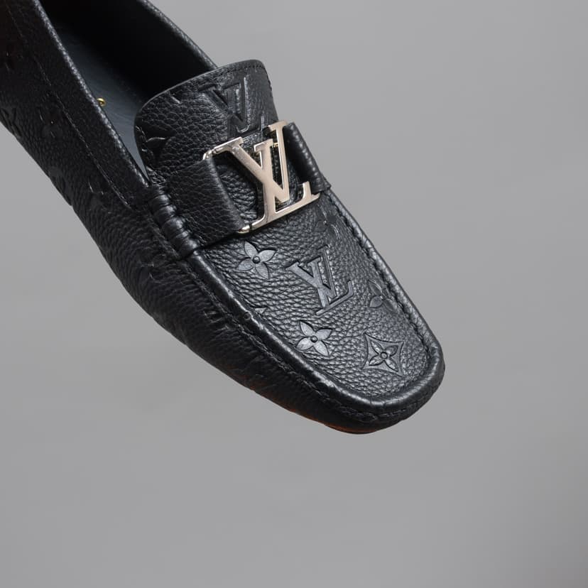 Classic Black Moccasin Shoes - 1A9F9Q