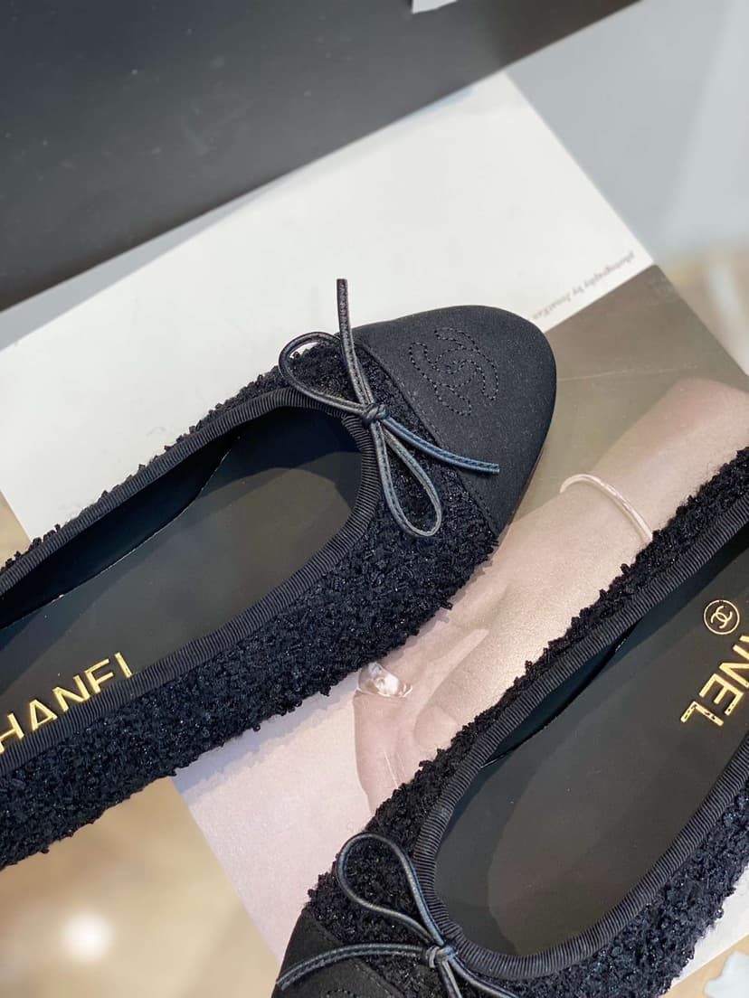 Chanel Ballet Flats Black For Women
