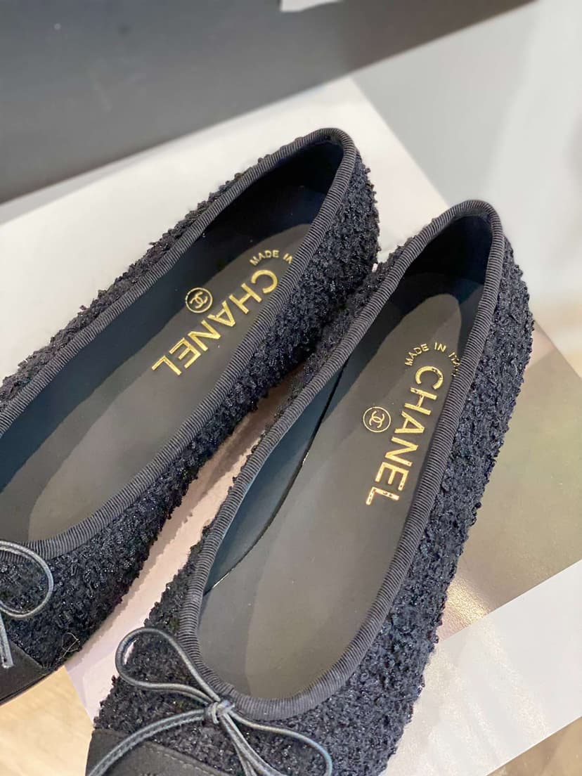 Chanel Ballet Flats Black For Women