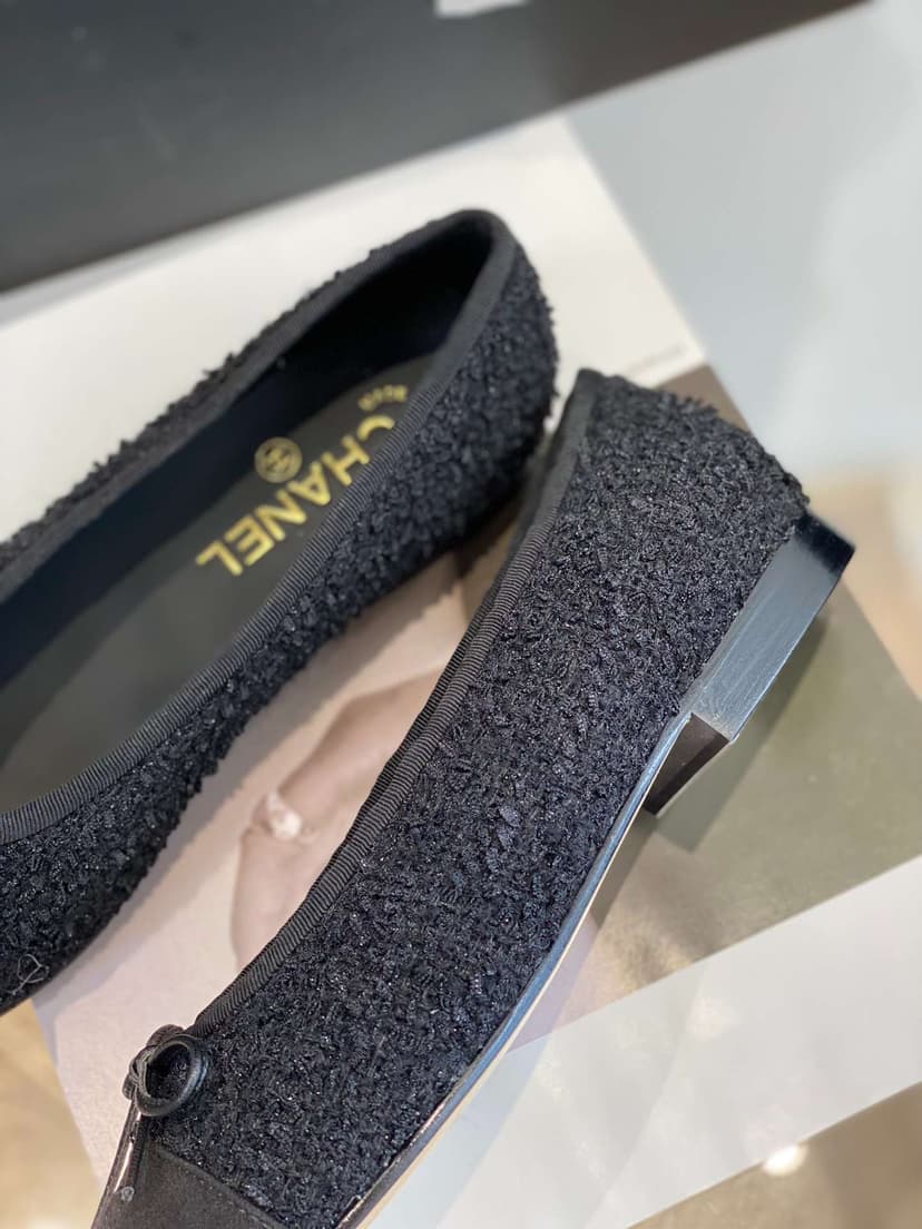 Chanel Ballet Flats Black For Women