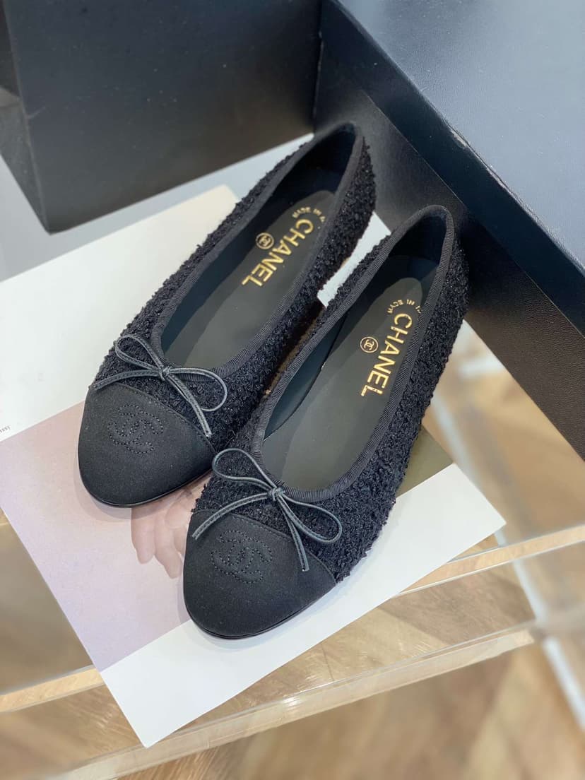Chanel Ballet Flats Black For Women