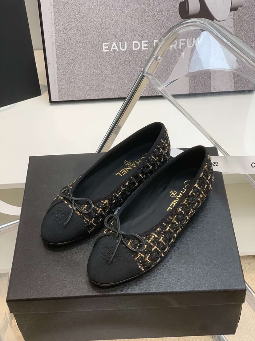 Chanel Ballet Flats Brown For Women