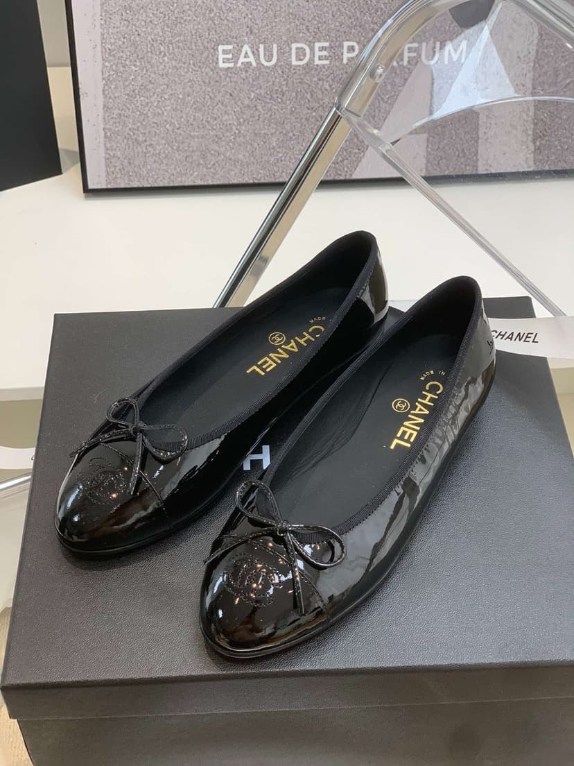 Chanel Ballet Flats Black For Women