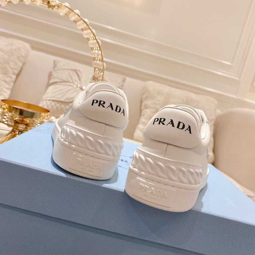 Prada Fyre Low Heel Sneaker White For Women