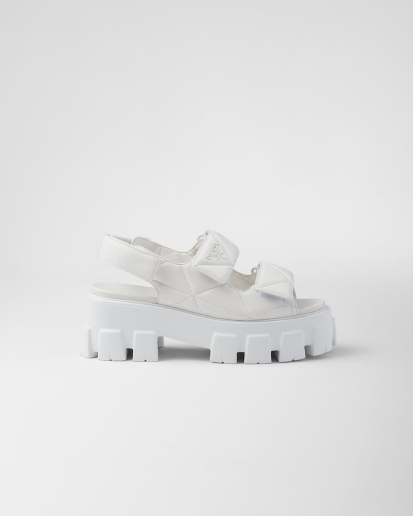 Prada Monolith Nappa Sandals White For Women 1X439N_038_F0009_F_055