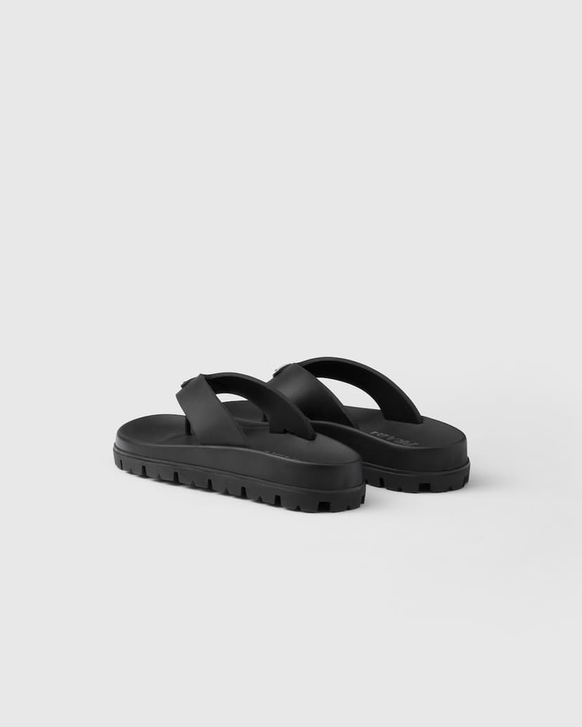 Prada Rubber Thong Sandals Black For Women 1Y420N_3LKK_F0002_F_020