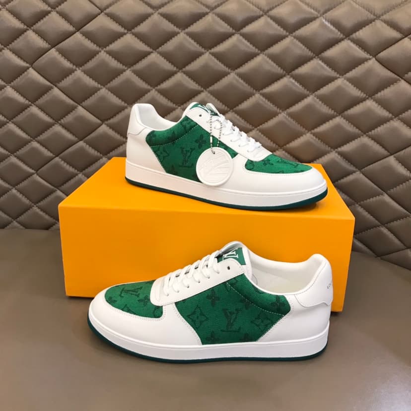 Louis Vuitton Rivoli Sneaker Monogram Metallic Canvas Green/White For Men LV