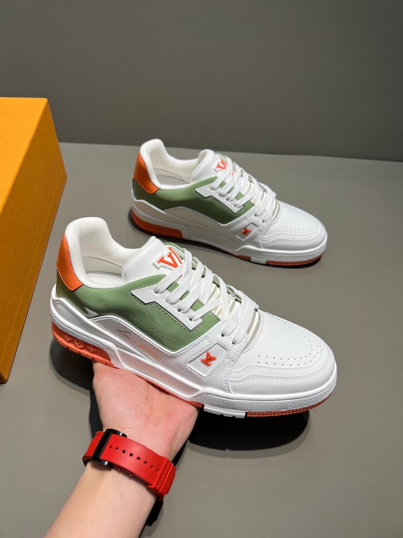 Louis Vuitton Trainer Sneaker Mix Of Materials Multi Color For Men LV