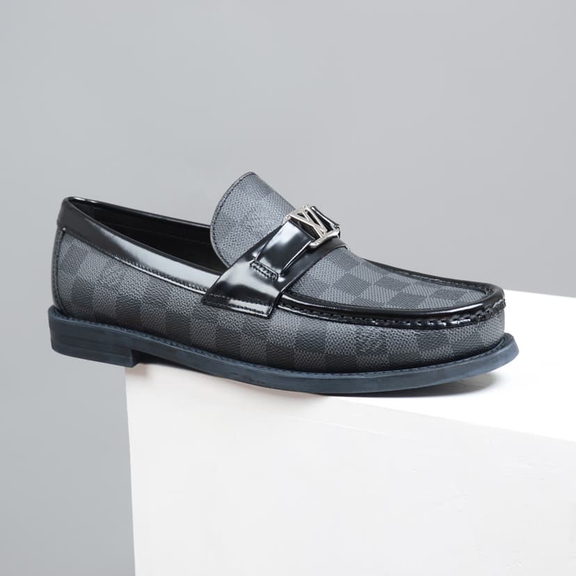 Classic Black Moccasin Shoes For Men