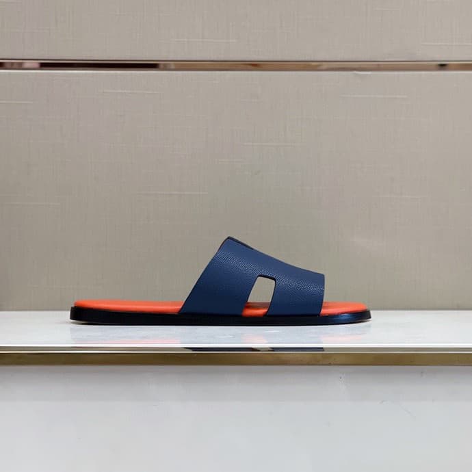 Hermes Izmir Sandal Orange/Blue For Men, Men's Shoes