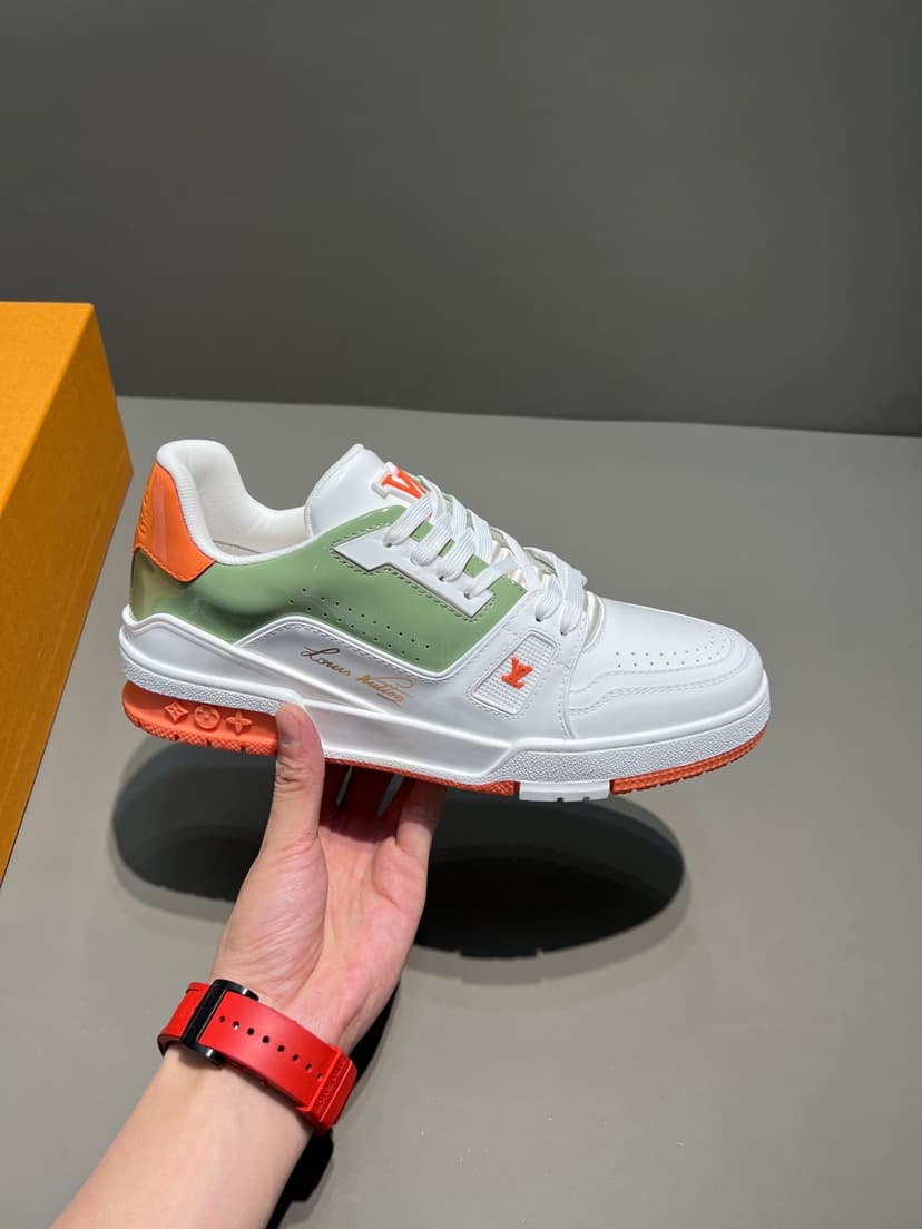 Louis Vuitton Trainer Sneaker Mix Of Materials Multi Color For Men LV