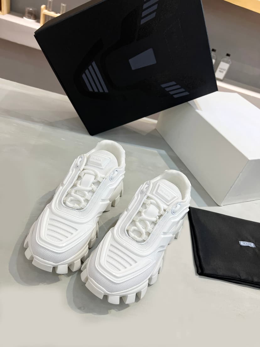 Prada Cloudbust Thunder Sneakers White For Women PRD ?1E819L_3KR2_F0009_F_050