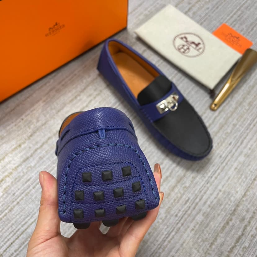 Hermes Irving Loafer Blue/Black For Men