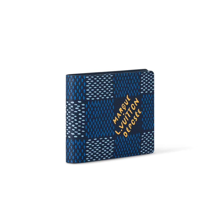 Louis Vuitton Multiple Wallet Blue For Men 4.5 Inches/ 11.5 Cm N40676