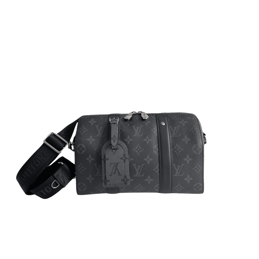 Louis Vuitton City Keepall Monogram Eclipse/Monogram Eclipse Reverse For Men, Men's Bags, Shoulder And Crossbody Bags 10.6in/27cm LV M45936