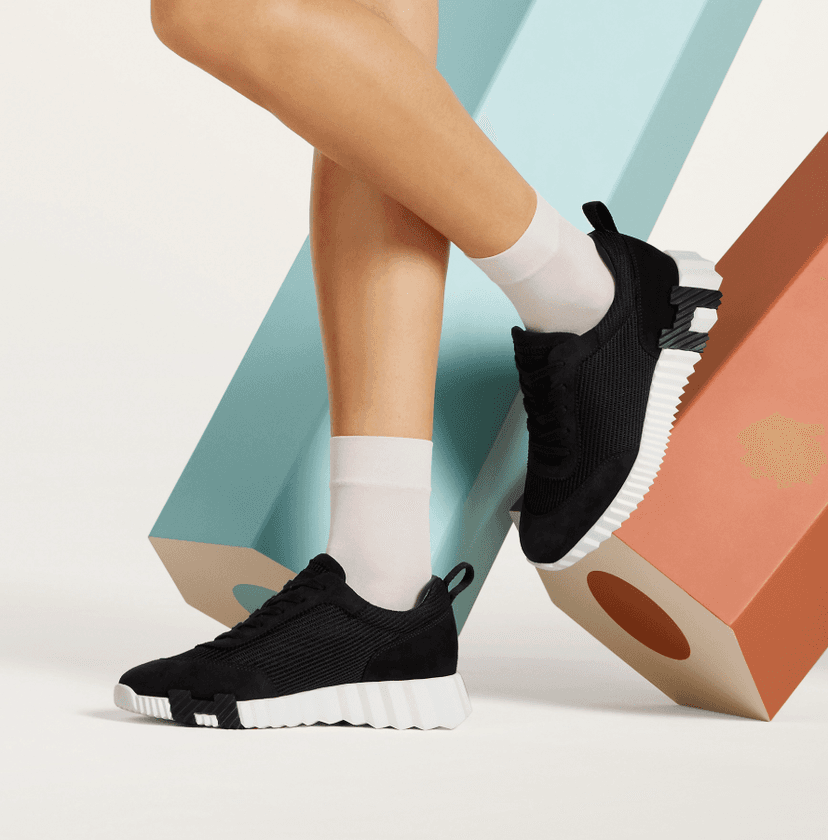 Hermes Bouncing Sneakers Black For Men