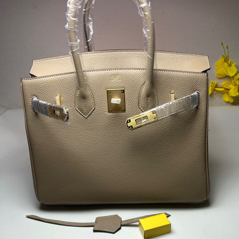 Hermes Brikin 30 Beton Togo Light Brown For Women 30cm / 11.8in